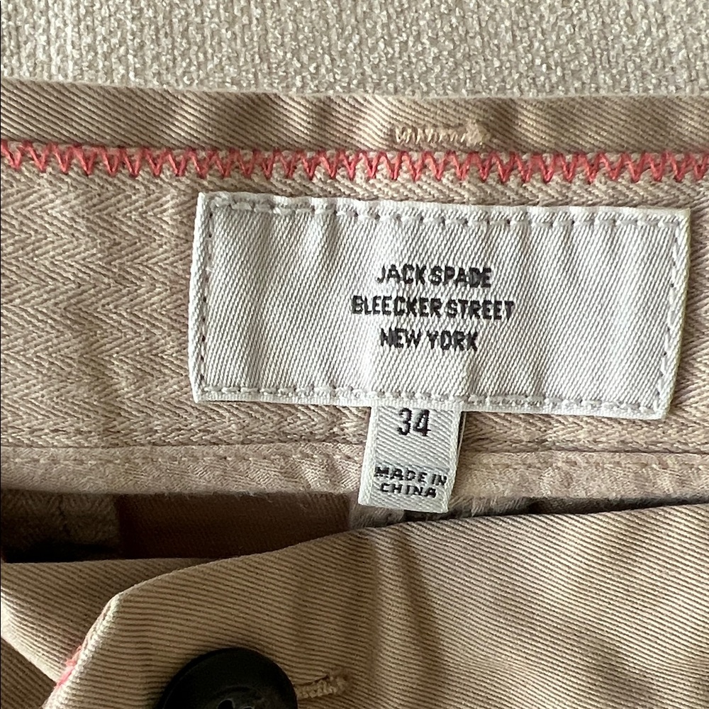 Jack Spade Tan and Orange Flat Front Shorts - Picture 2 of 2